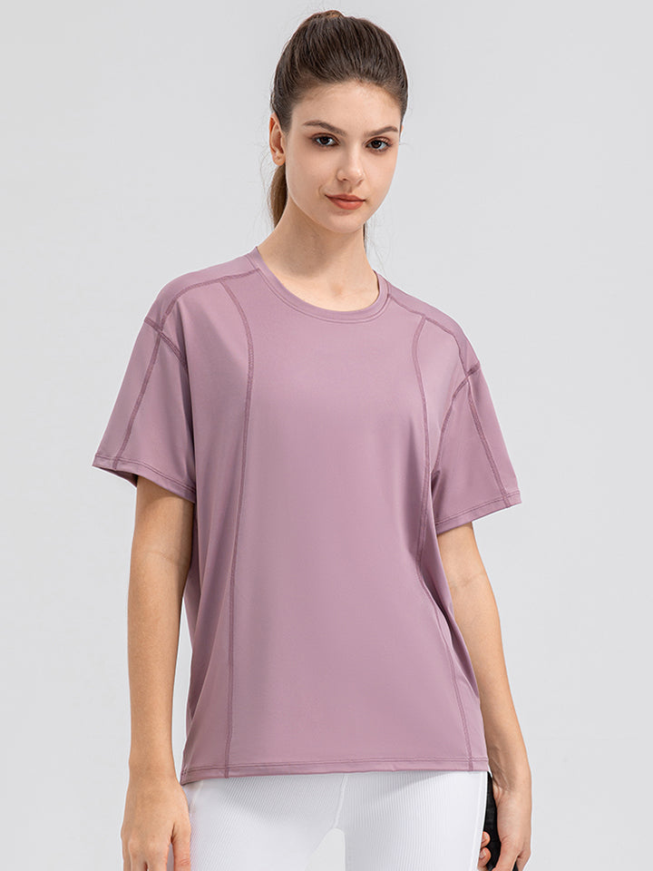 Honeybee Mumford's Round Neck Short Sleeve Active Top