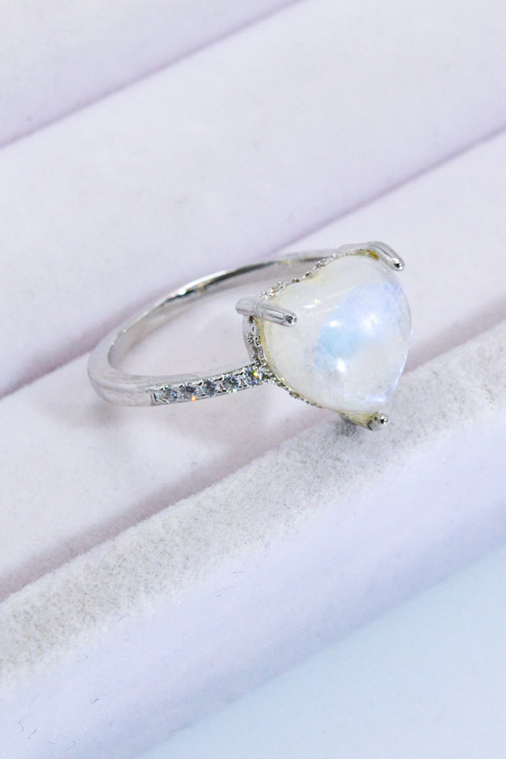 Honeybee Mumford's Heart-Shaped Natural Moonstone Ring