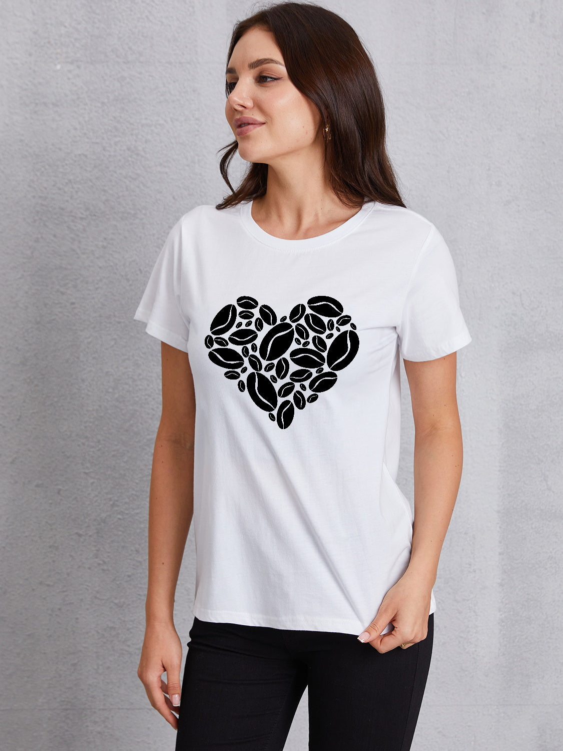 Honeybee Mumford's Heart Round Neck Short Sleeve T-Shirt