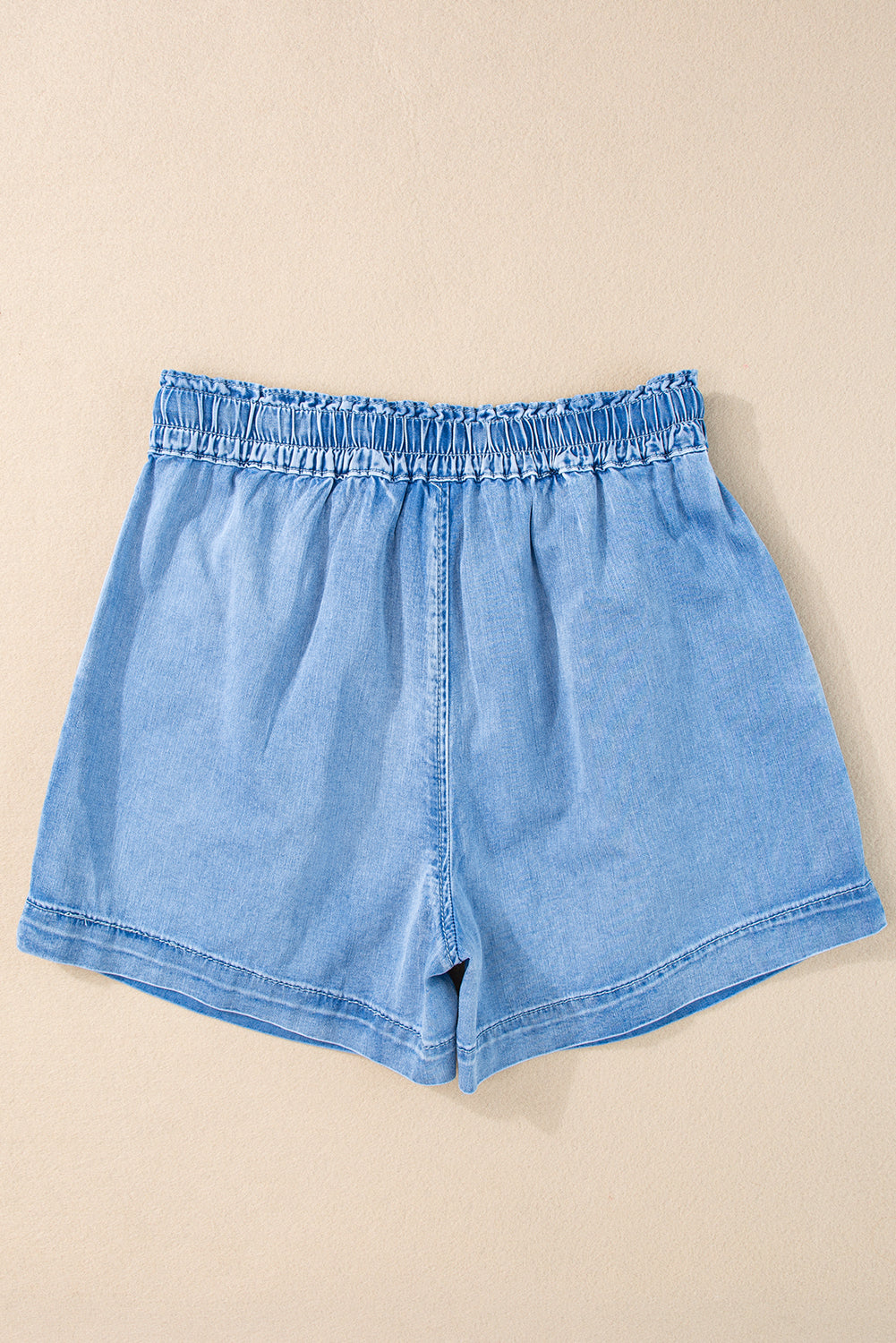 Honeybee Mumford's Beau Blue Casual Chambray Drawstring Shorts