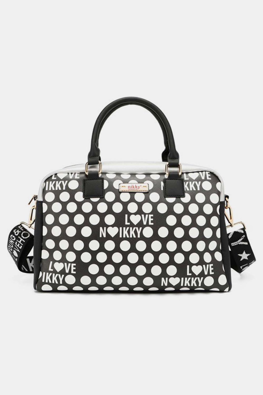 Honeybee Mumford's Nicole Lee Contrast Polka Dot Handbag