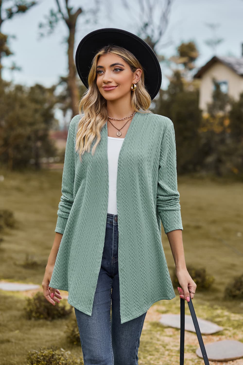 Honeybee Mumford's Open Front Long Sleeve Cardigan