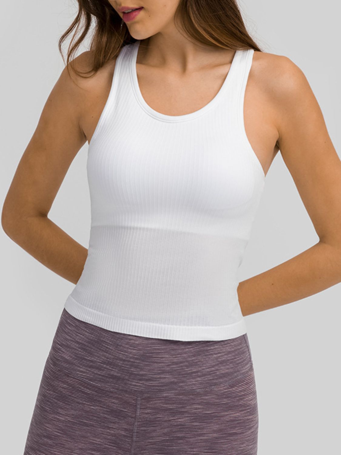 Honeybee Mumford's Round Neck Racerback Active Tank