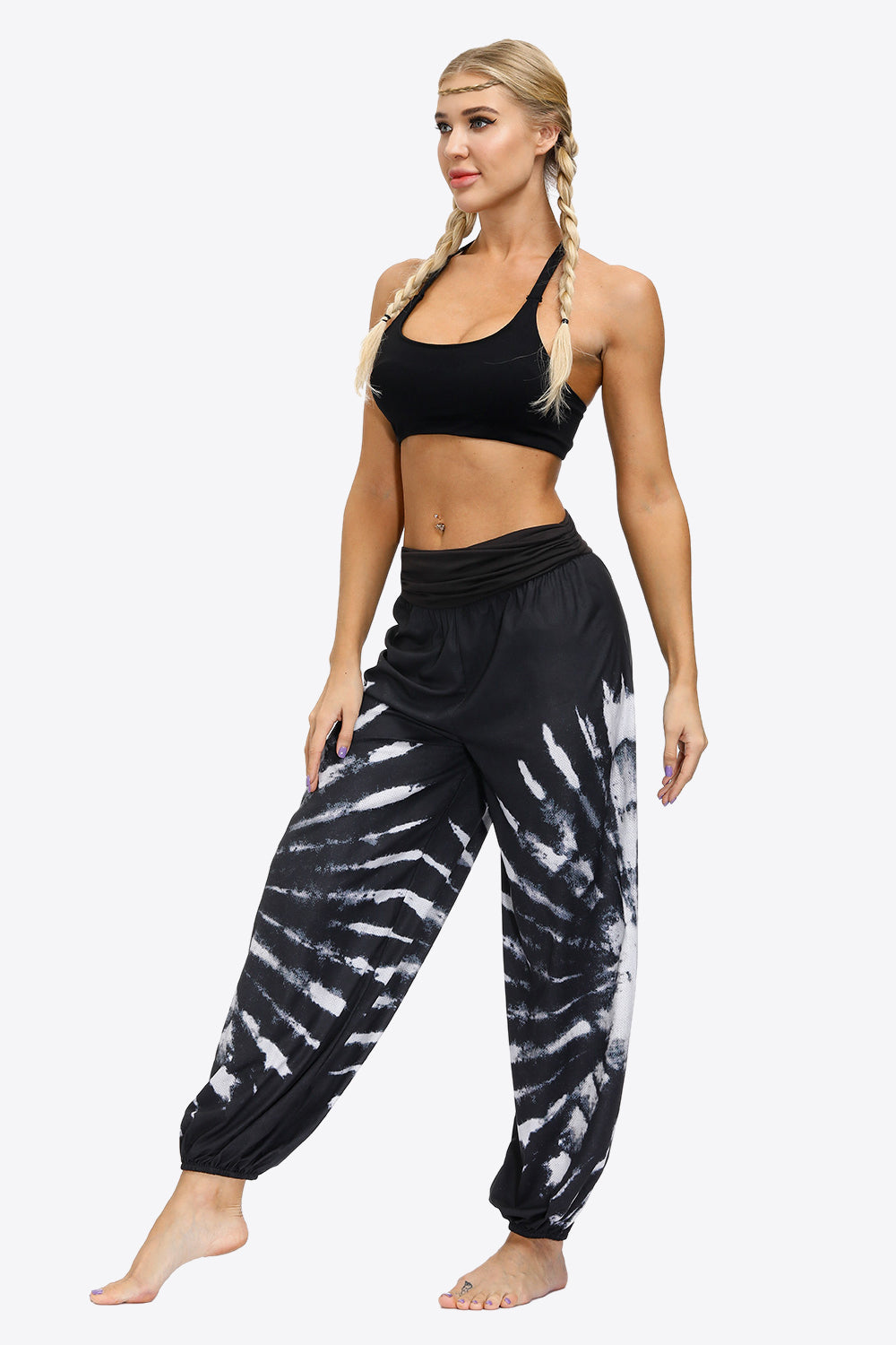 Honeybee Mumford's Exotic Style Printed Ruched Pants