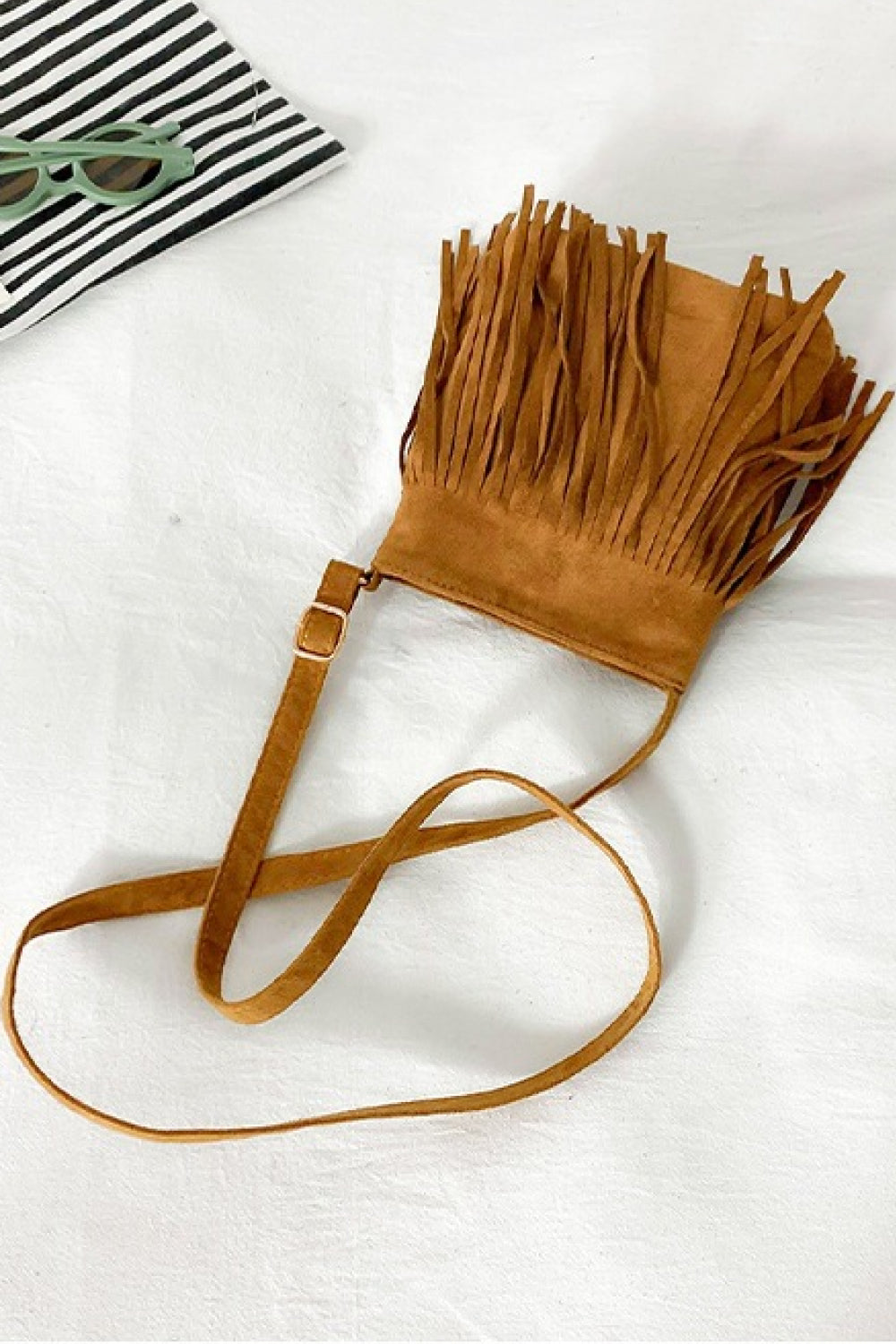 Honeybee Mumford's Leather Crossbody Bag with Fringe