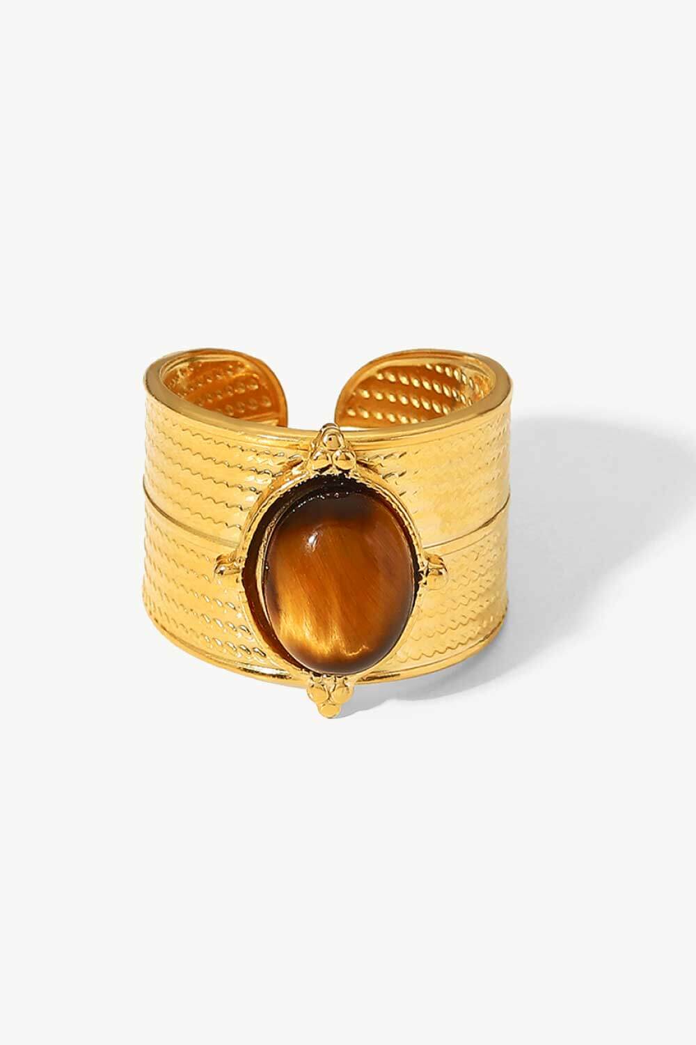 Honeybee Mumford's 18K Gold-Plated Wide Open Ring