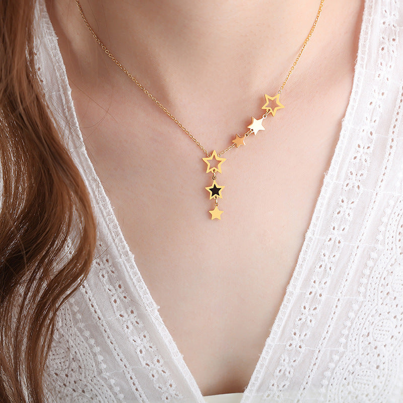 honeybee Mumford's Geometric Drop Necklace