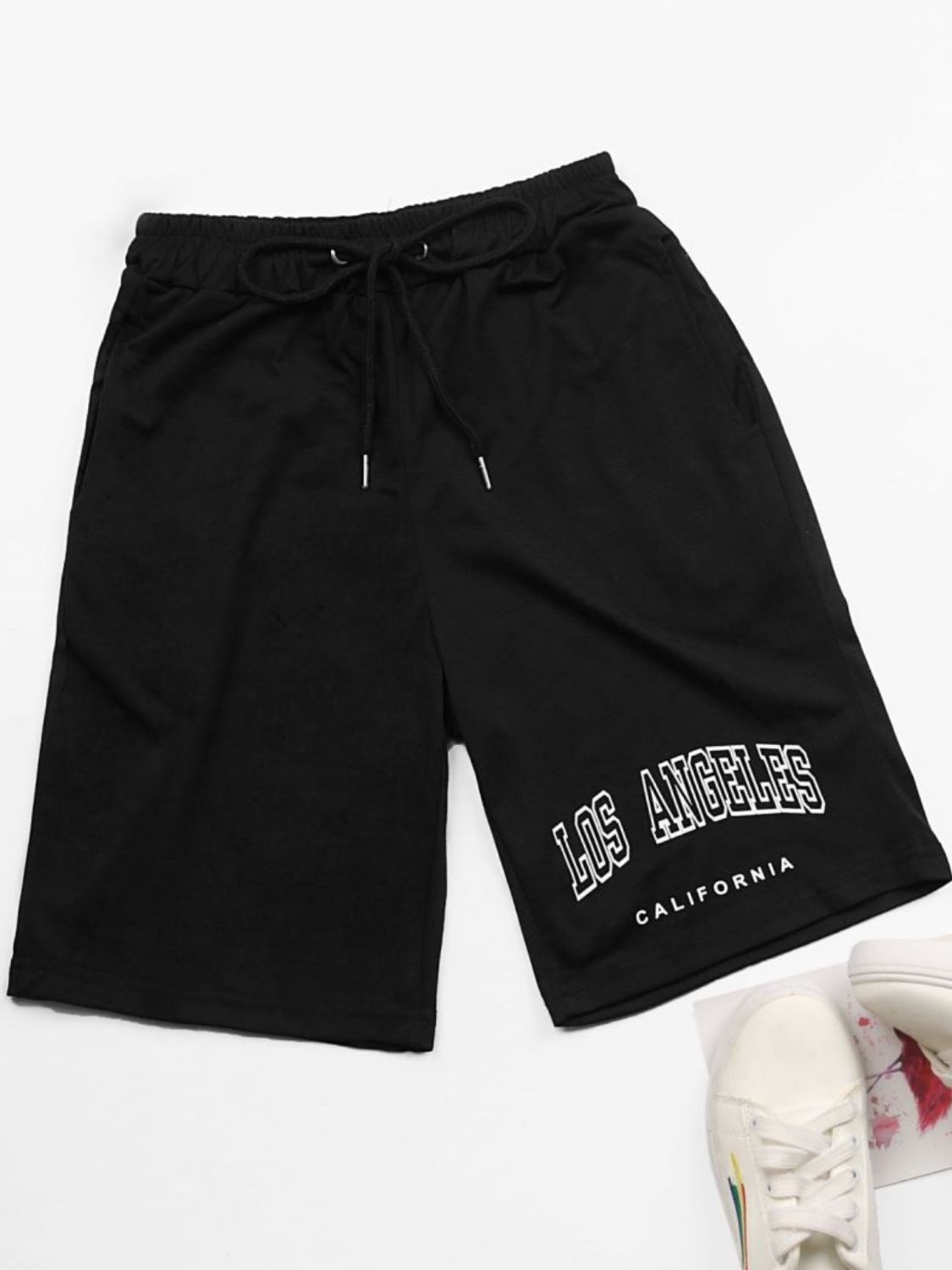 Honeybee Mumford's LOS ANGELES CALIFORNIA Graphic Drawstring Shorts