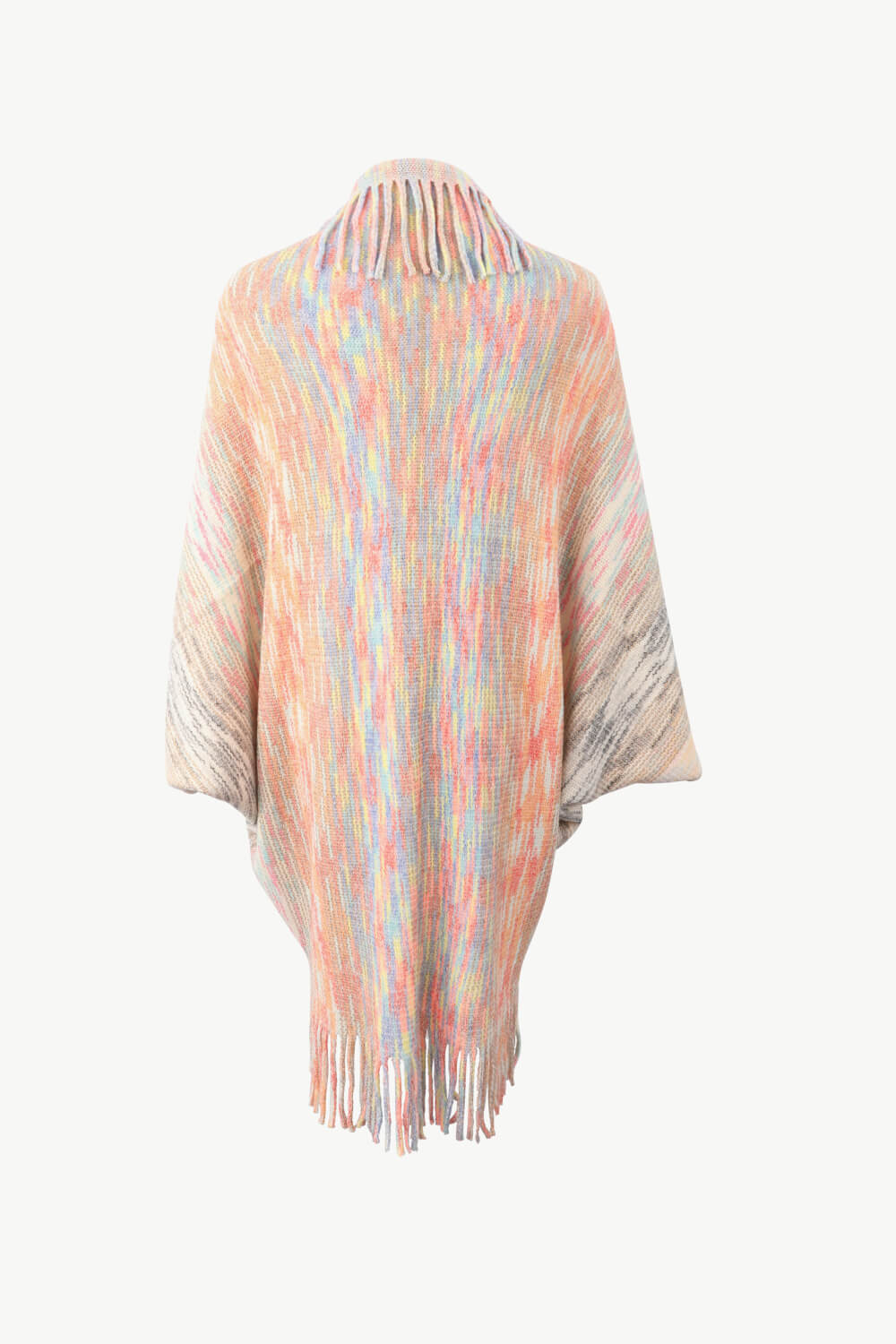 Honeybee Mumford's Multicolored Fringe Trim Poncho