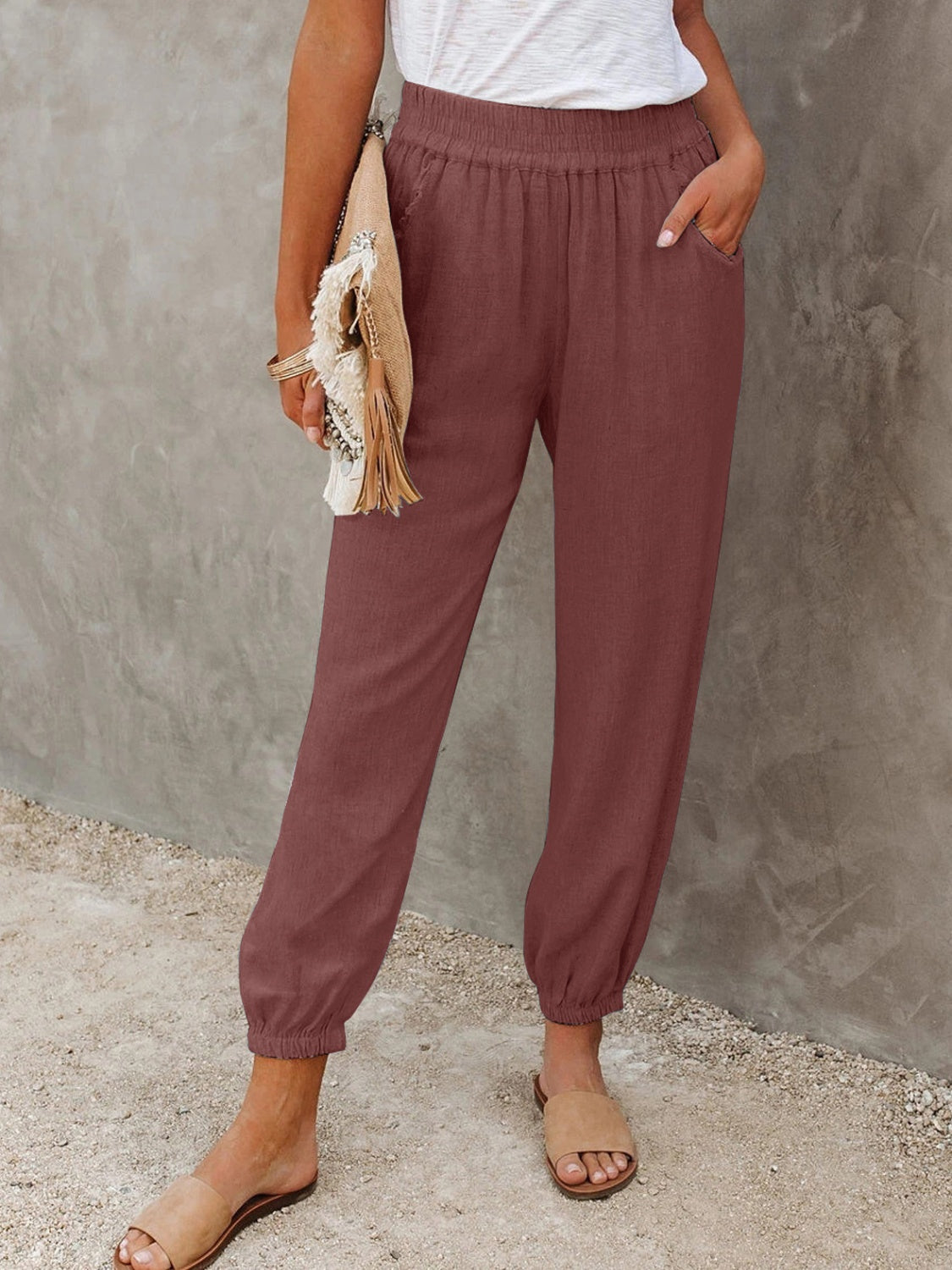 Honeybee Mumford's High Waist Cropped Pants