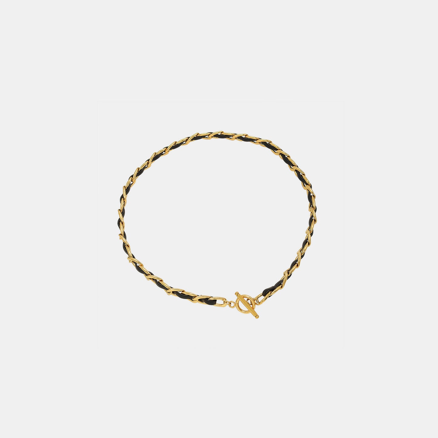 honeybee Mumford's 18K Gold-Plated Leather Chain Necklace