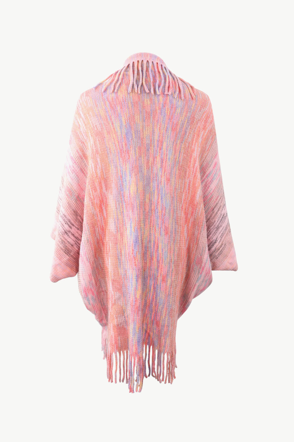 Honeybee Mumford's Multicolored Fringe Trim Poncho