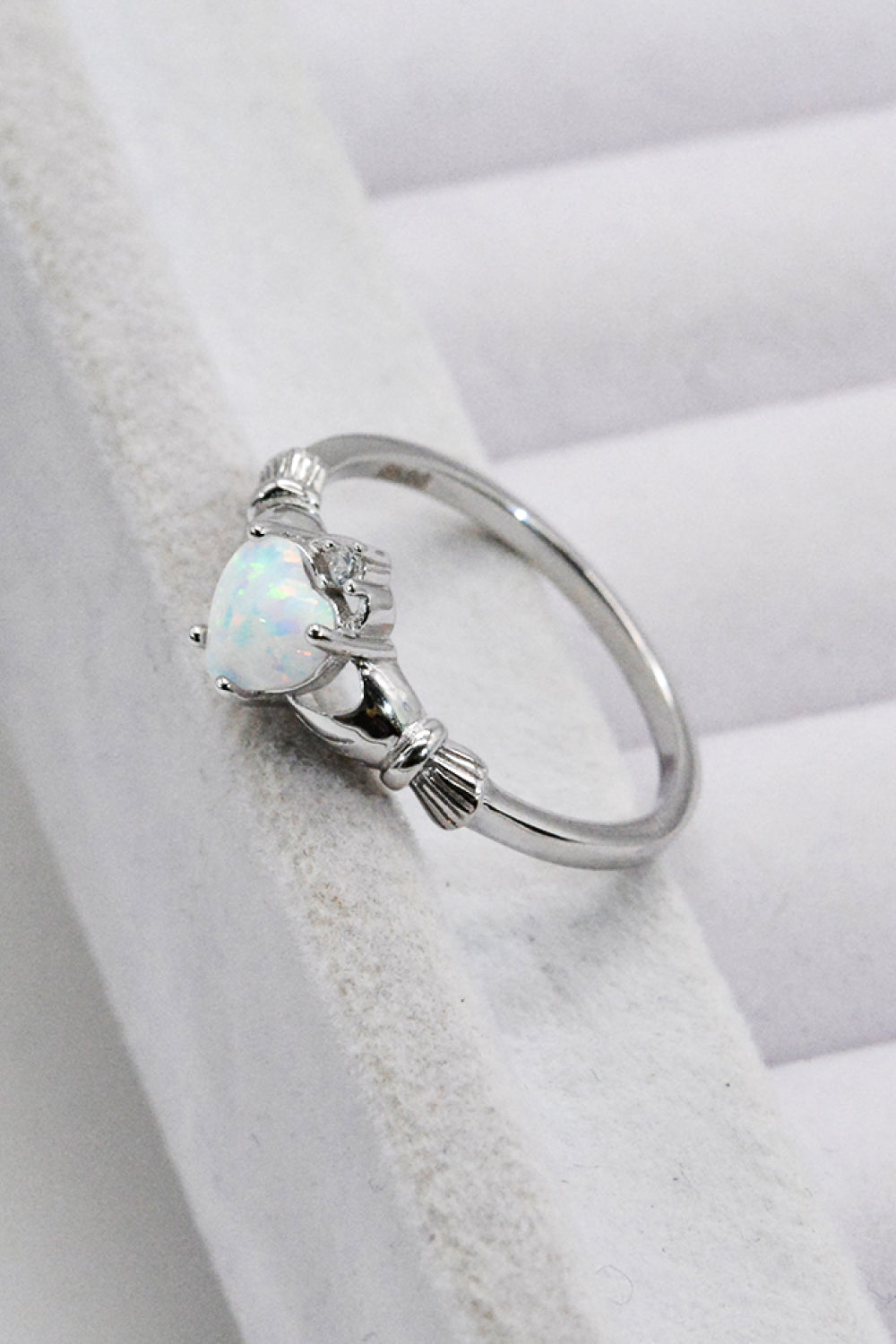 Honeybee Mumford's Silver Heart Opal Ring