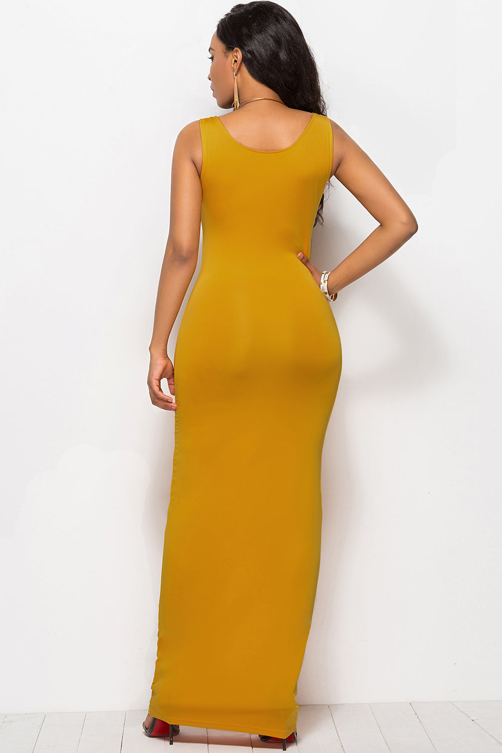 Honeybee Mumford's Scoop Neck Wide Strap Maxi Dress