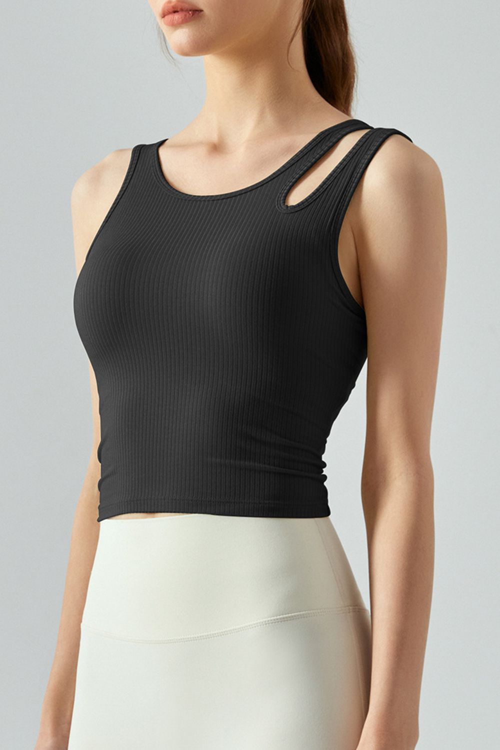 Honeybee Mumford's Ribbed Round Neck Sports Tank Top