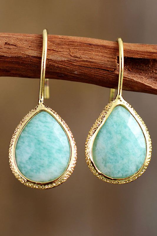 honeybee Mumford's Handmade Natural Stone Teardrop Earrings