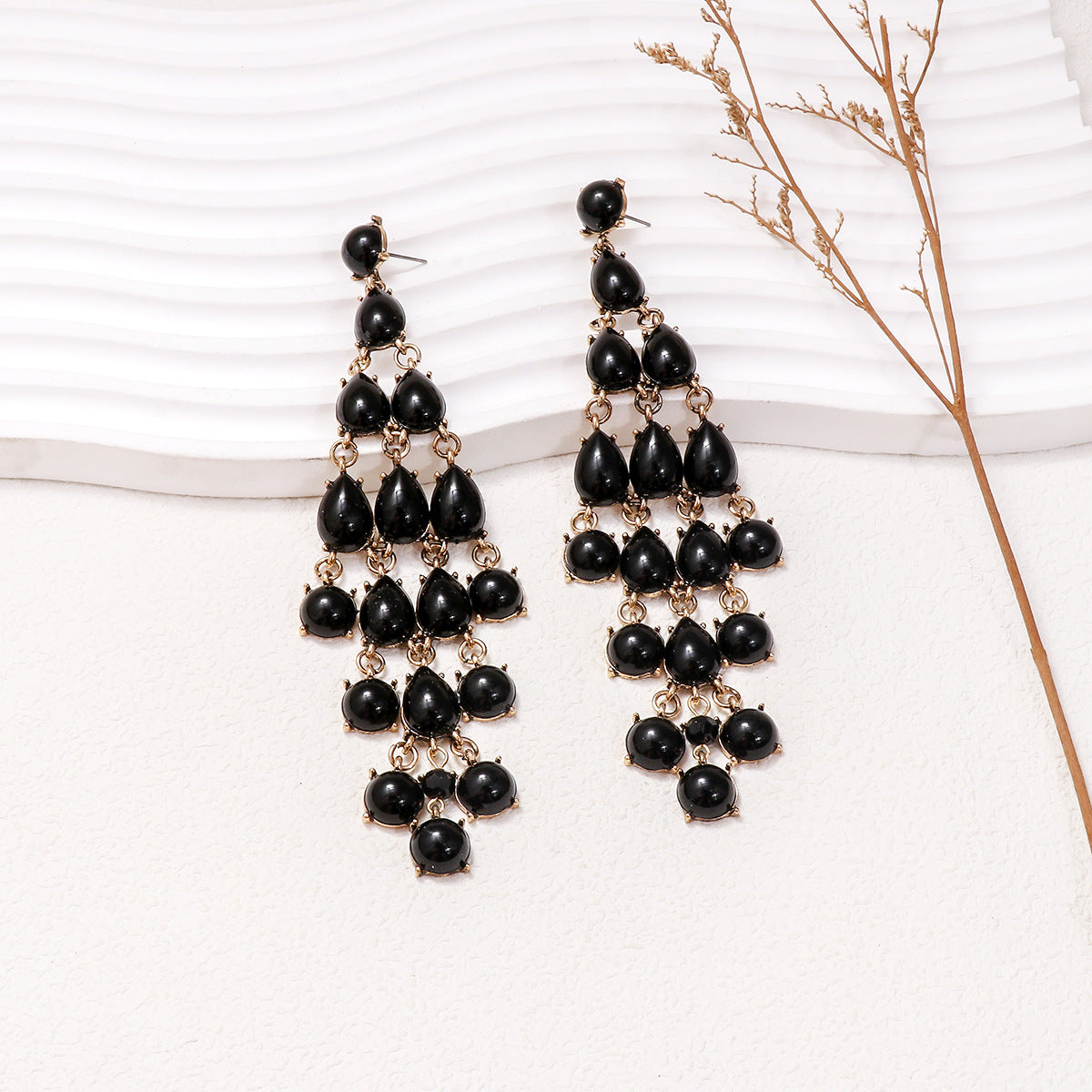 honeybee Mumford's Alloy & Rhinestone Teardrop Earrings