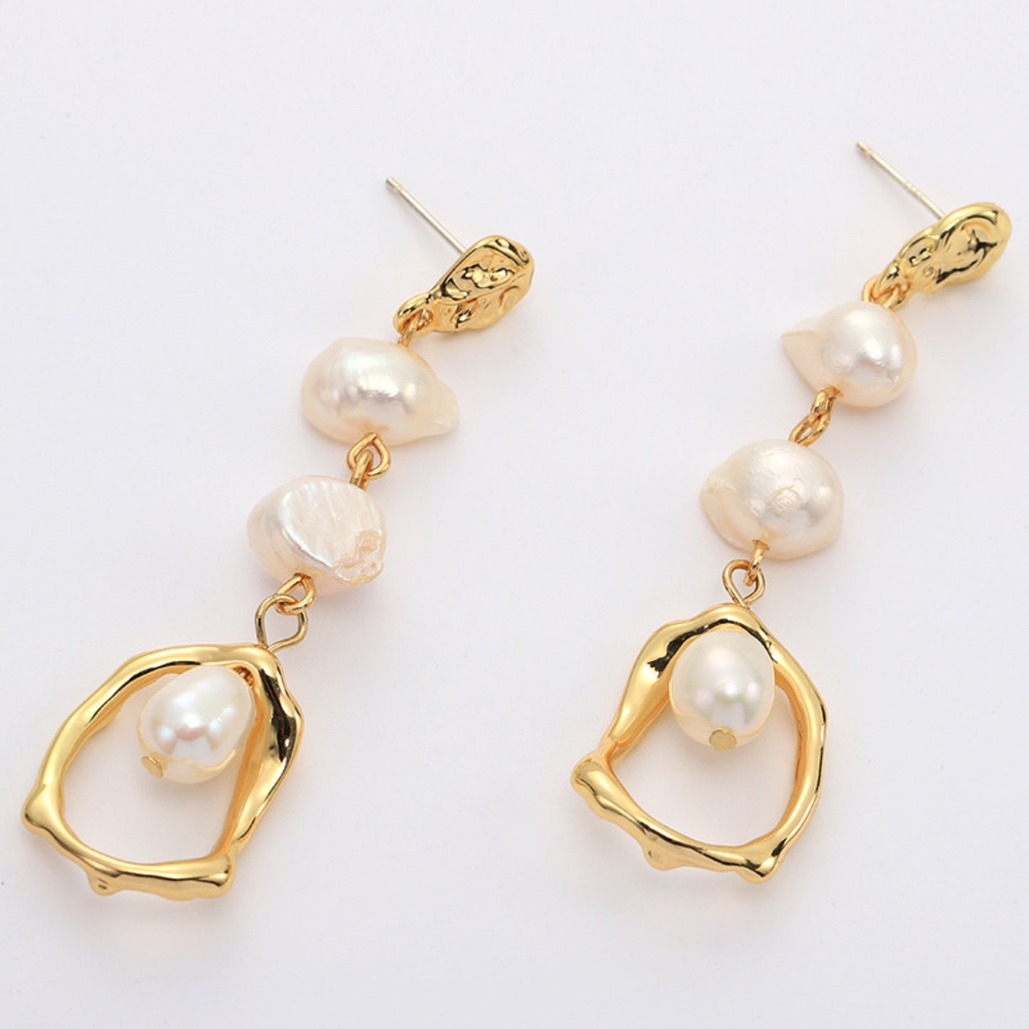 honeybee Mumford's Gold-Plated Freshwater Pearl Earrings