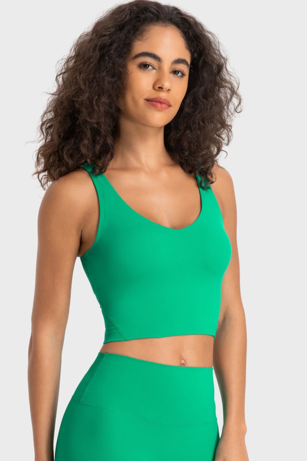 Honeybee Mumford's Deep V-Neck Crop Sports Bra