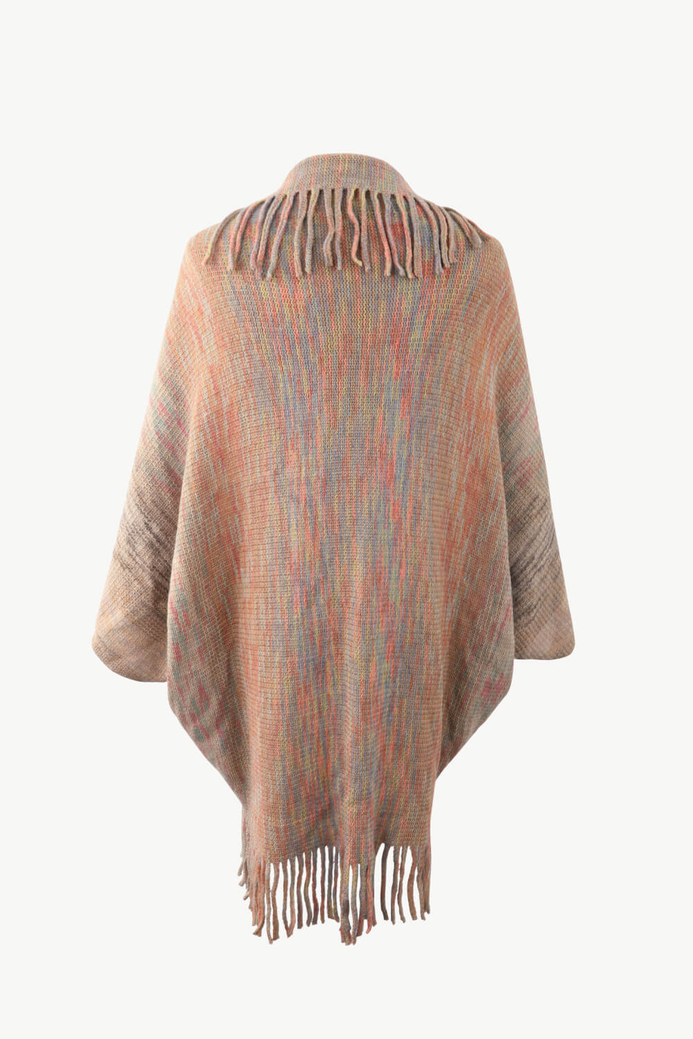 Honeybee Mumford's Multicolored Fringe Trim Poncho