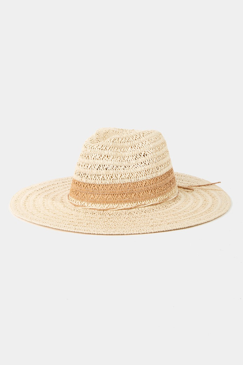 Honeybee Mumford's Contrast Straw Braided Sun Hat