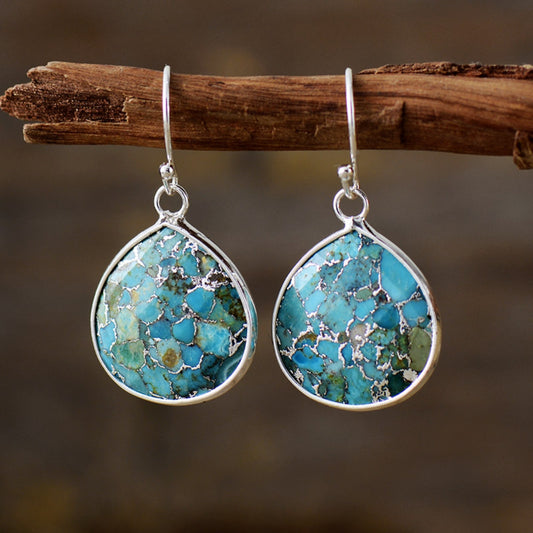 honeybee Mumford's Natural Stone Teardrop Earrings