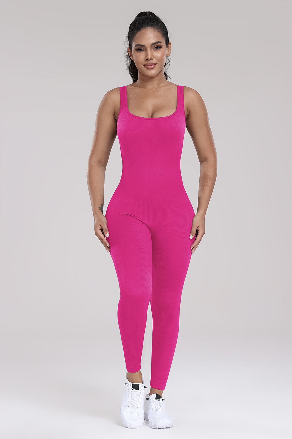 Honeybee Mumford's Wide Strap Sleeveless Active Jumpsuit