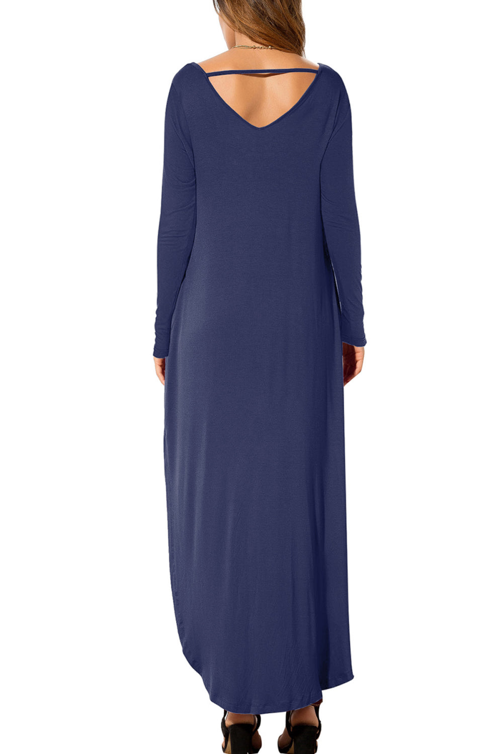 Honeybee Mumford's Split Long Sleeve V-Neck Maxi Dress