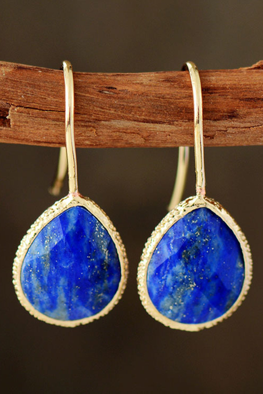 honeybee Mumford's Handmade Natural Stone Teardrop Earrings