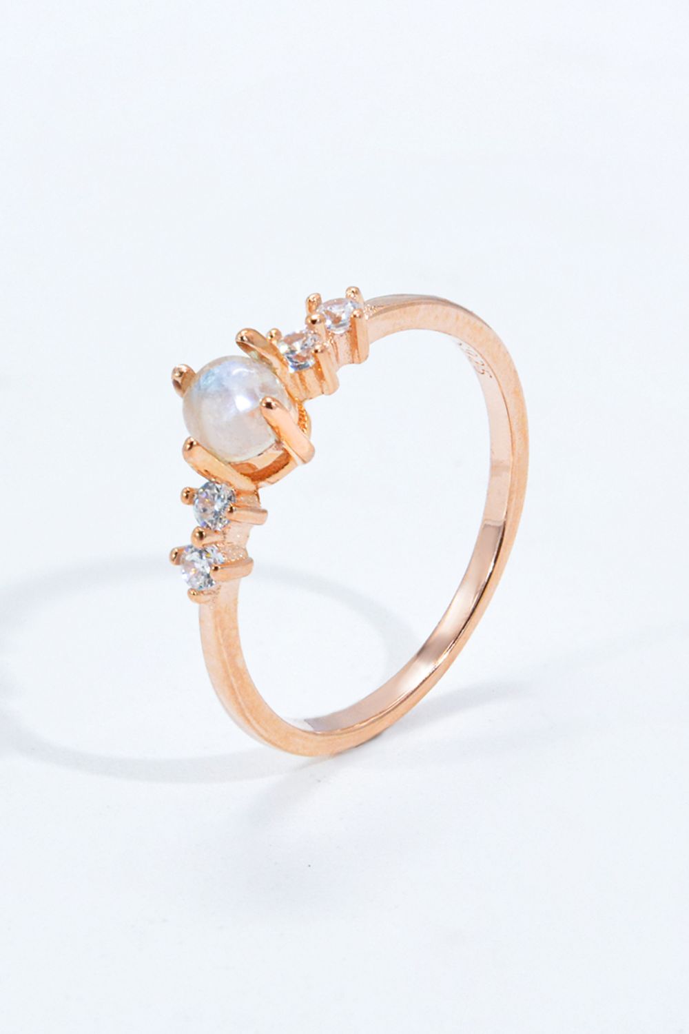 Honeybee Mumford's Natural Moonstone and 18K Rose Gold-Plated Ring