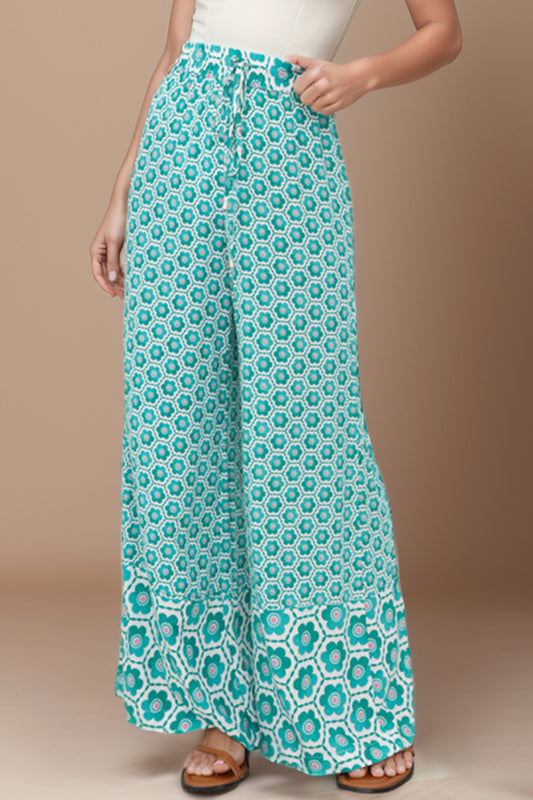 Honeybee Mumford's Printed High Waist Wide Leg Pants