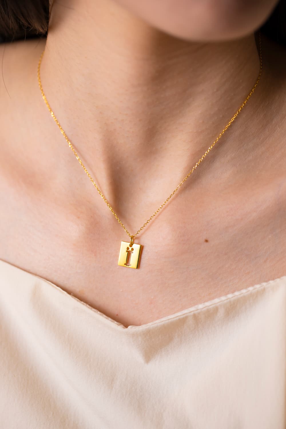 Honeybee Mumford's Cutout Rectangle Pendant Necklace