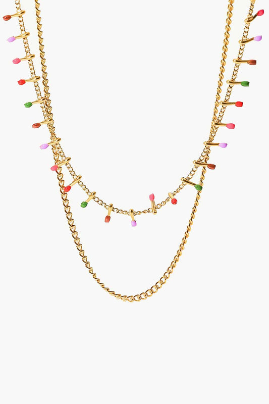 Honeybee Mumford's 18K Gold-Plated Double-Layered Necklace