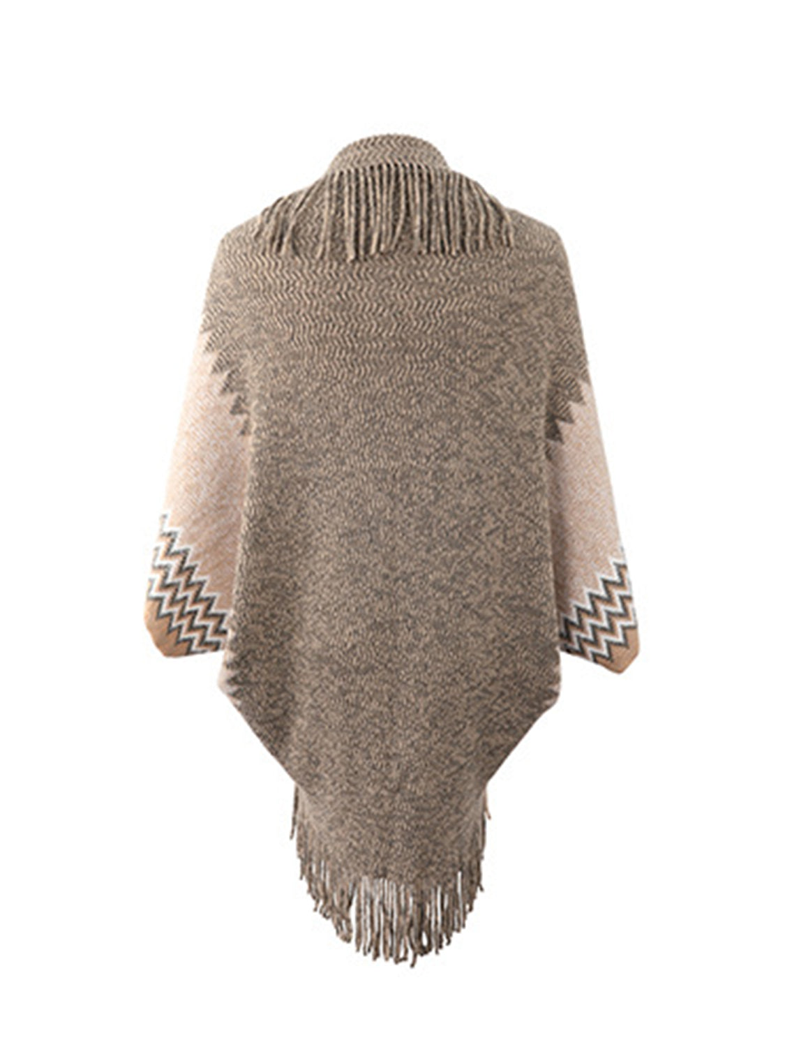 Honeybee Mumford's Geometric Fringe Open Front Cardigan