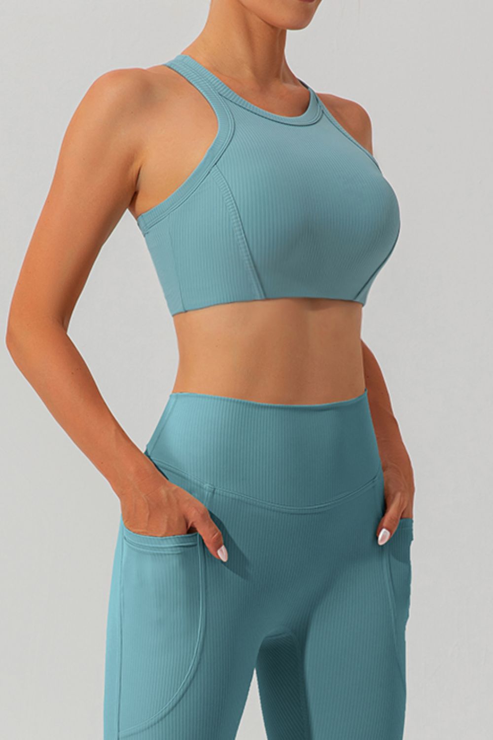 Honeybee Mumford's Round Neck Racerback Active Tank