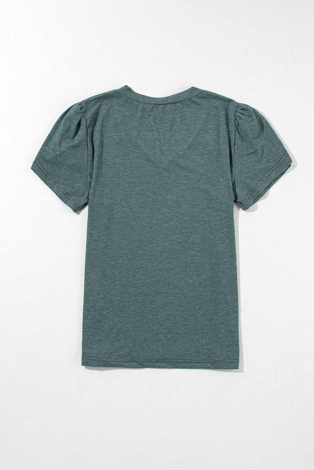 Honeybee Mumford's Mist Green Fashion Petal Sleeve V Neck T Shirt