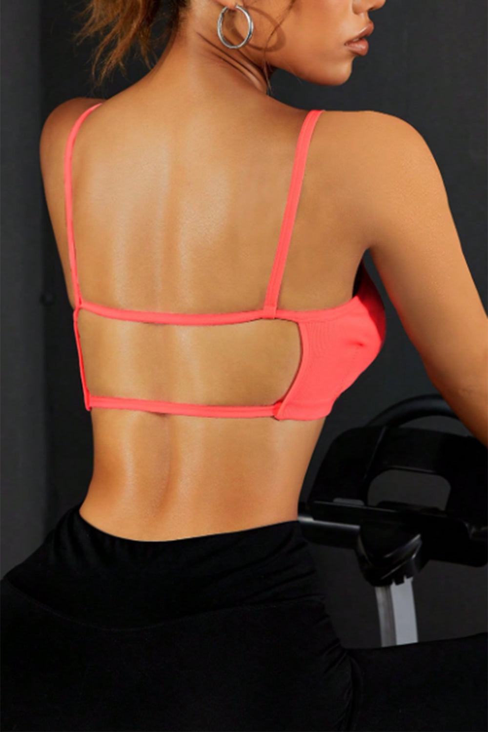 honeybee Mumford's Coral pink Backless Sports Cami