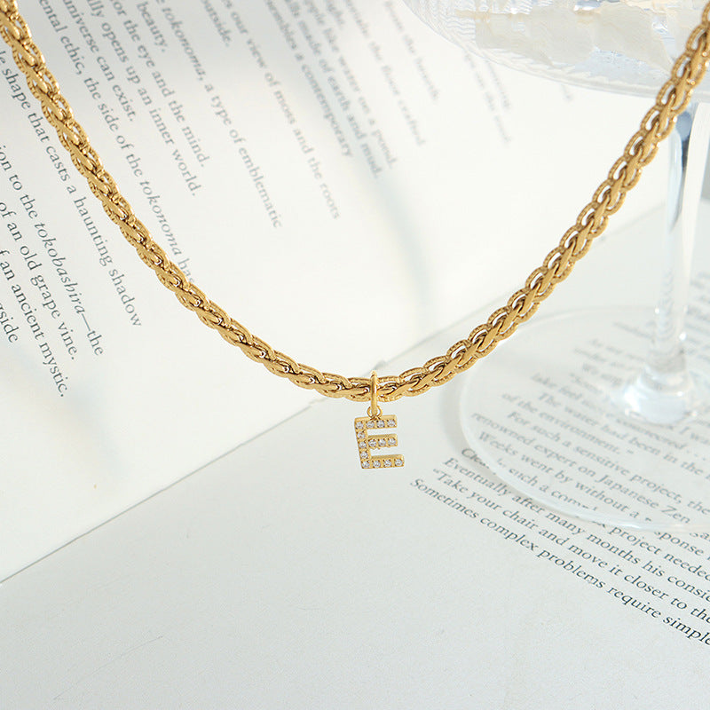 honeybee Mumford's Letter Pendant Necklace