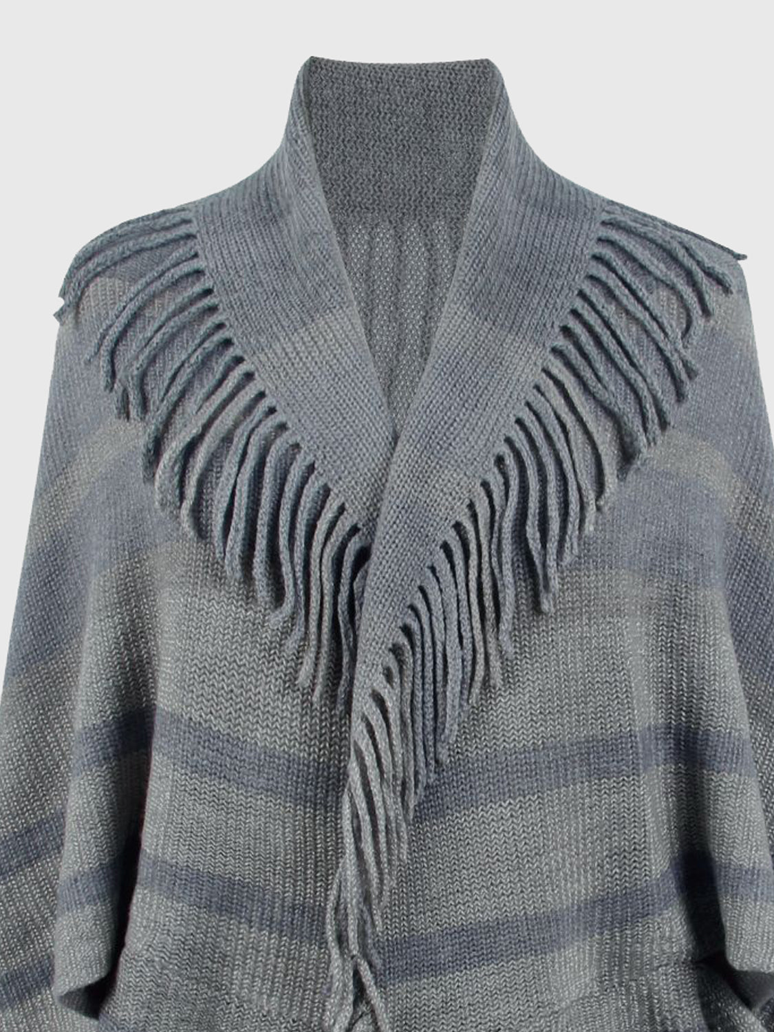 Honeybee Mumford's Fringe Detail Open Front Poncho