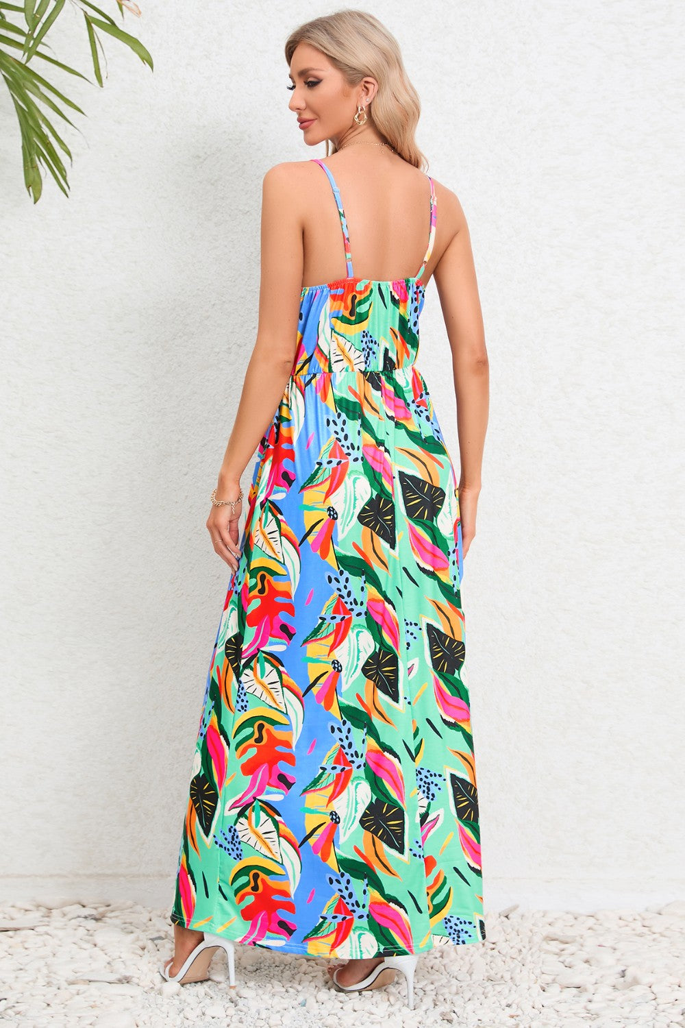 Honeybee Mumford's Printed Surplice Maxi Cami Dress