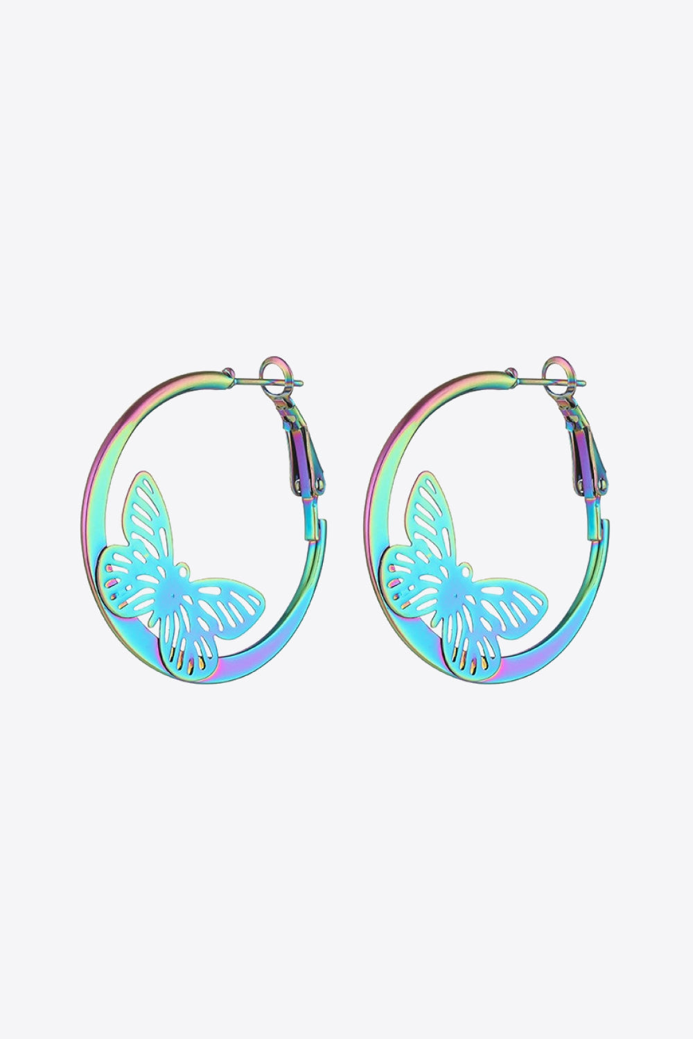 honeybee Mumford's Multicolored Butterfly Huggie Earrings