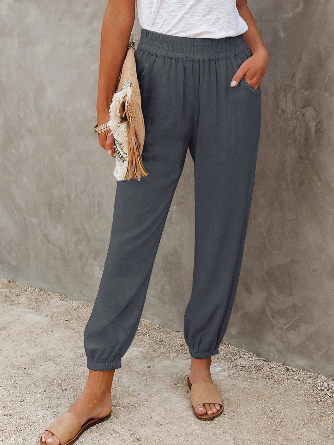 Honeybee Mumford's High Waist Cropped Pants