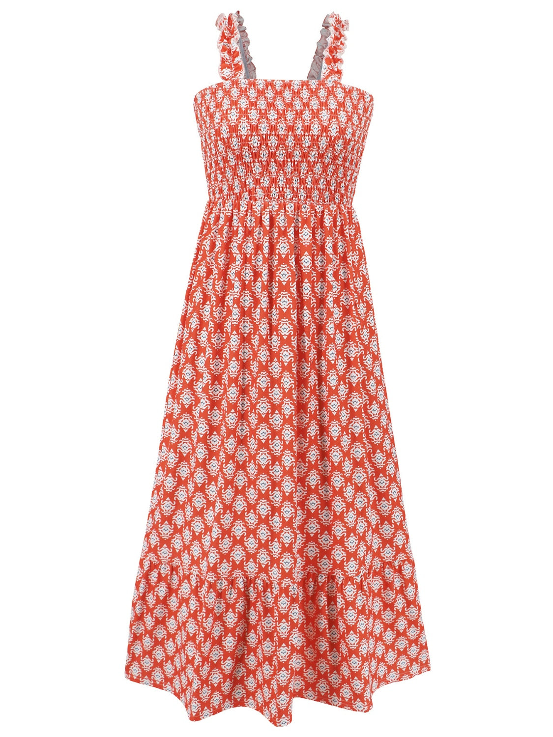 Honeybee Mumford's Smocked Printed Square Neck Sleeveless Dress