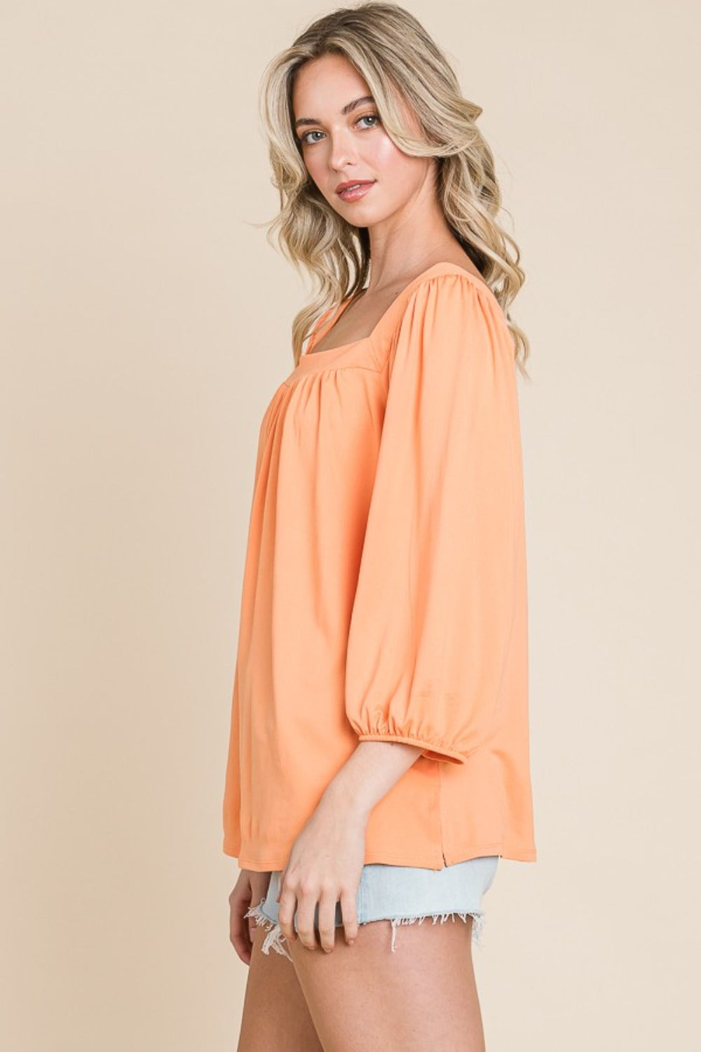 Honeybee Mumford's Culture Code Square Neck Puff Sleeve Top