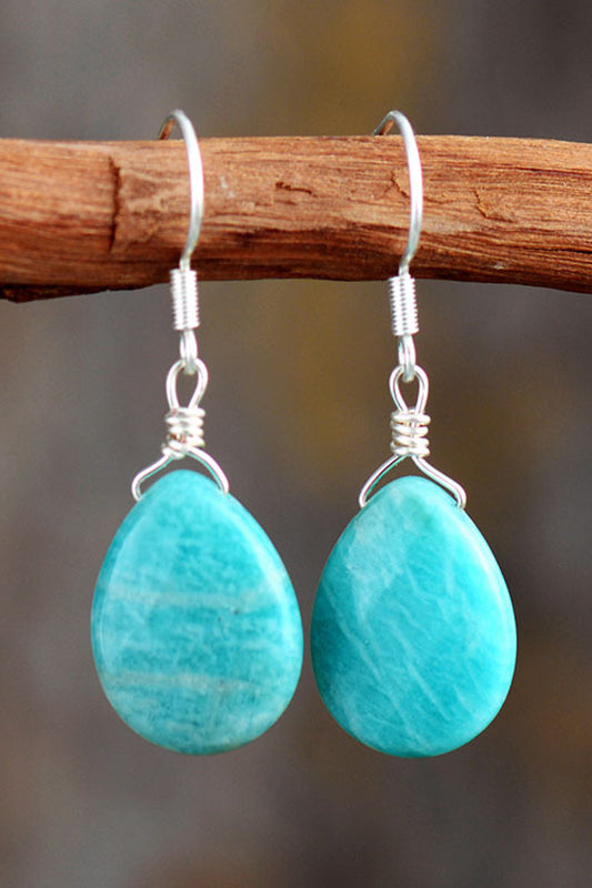 honeybee Mumford's Handmade Natural Stone Teardrop Earrings