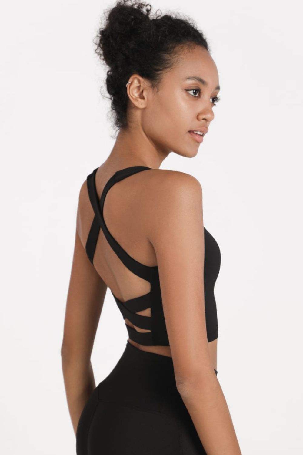 Honeybee Mumford's Crisscross Open Back Cropped Sports Cami