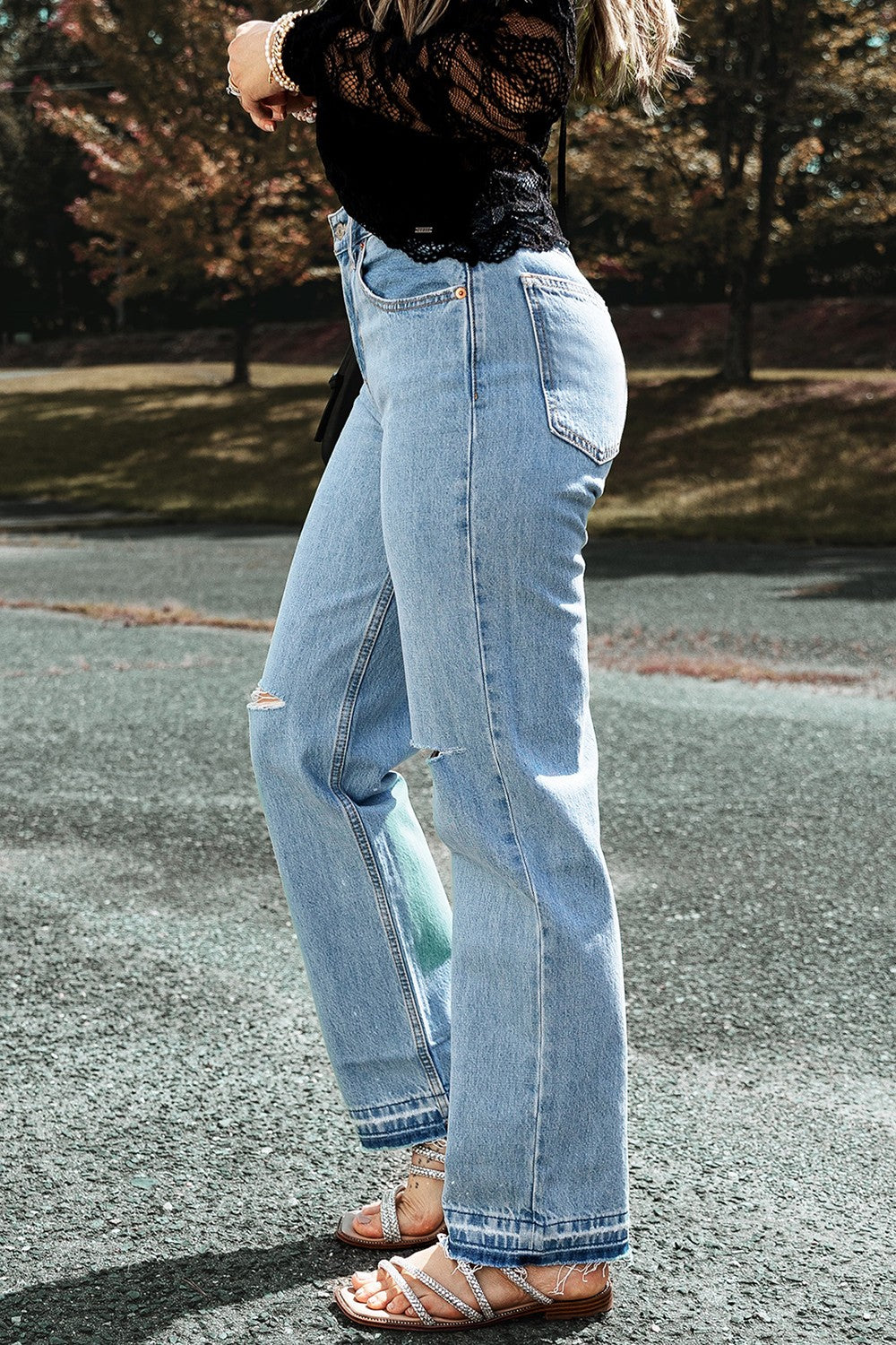 Honeybee Mumford's Distressed Straight Jeans