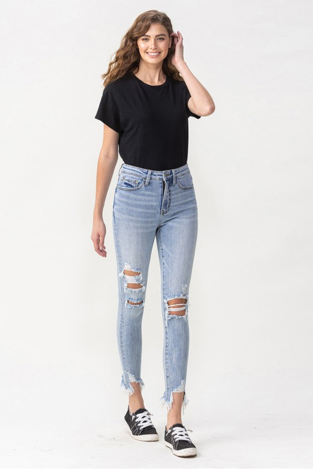 Honeybee Mumford's Full Size Distressed High Rise Skinny Jeans