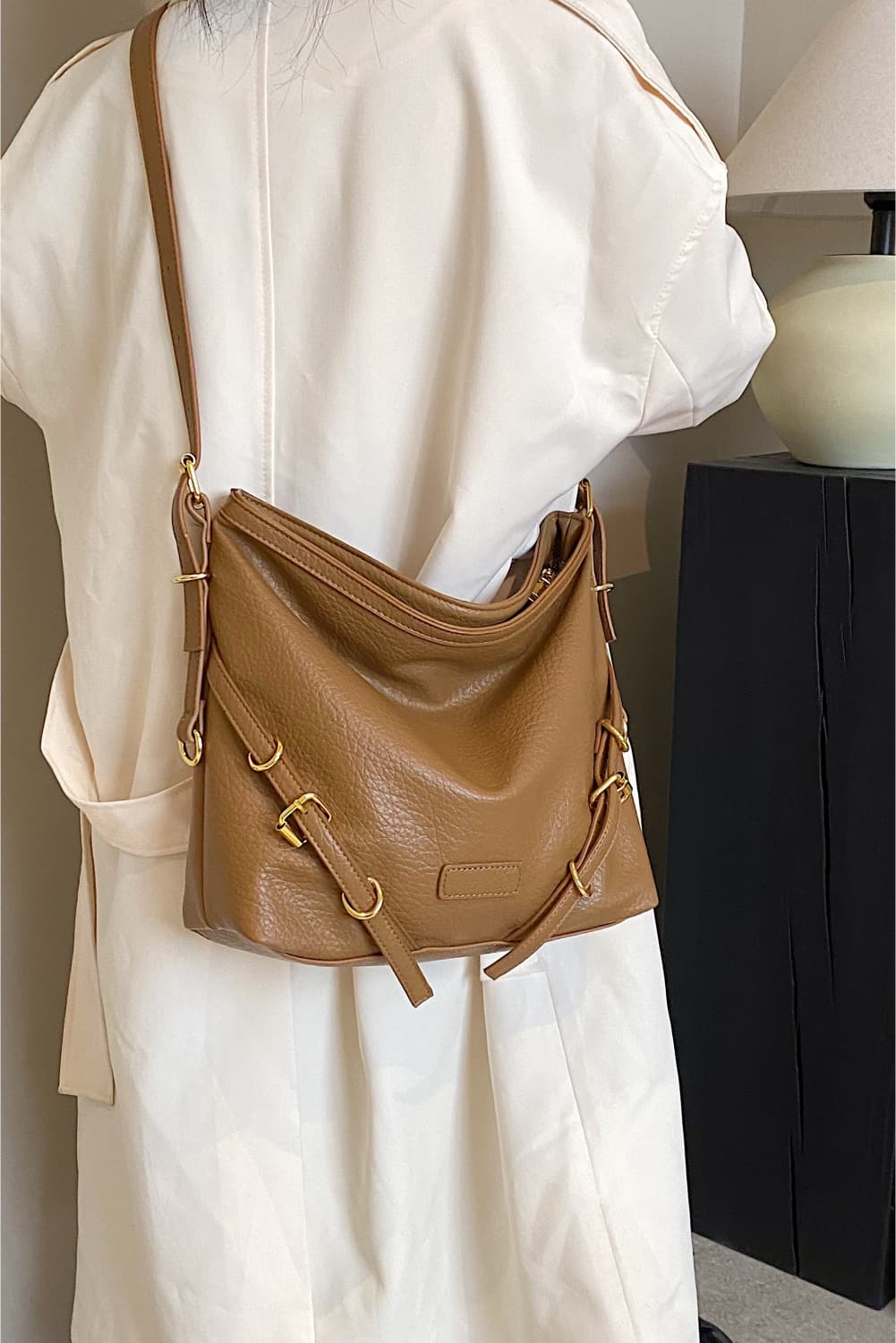 Honeybee Mumford's Large Leather Crossbody Bag