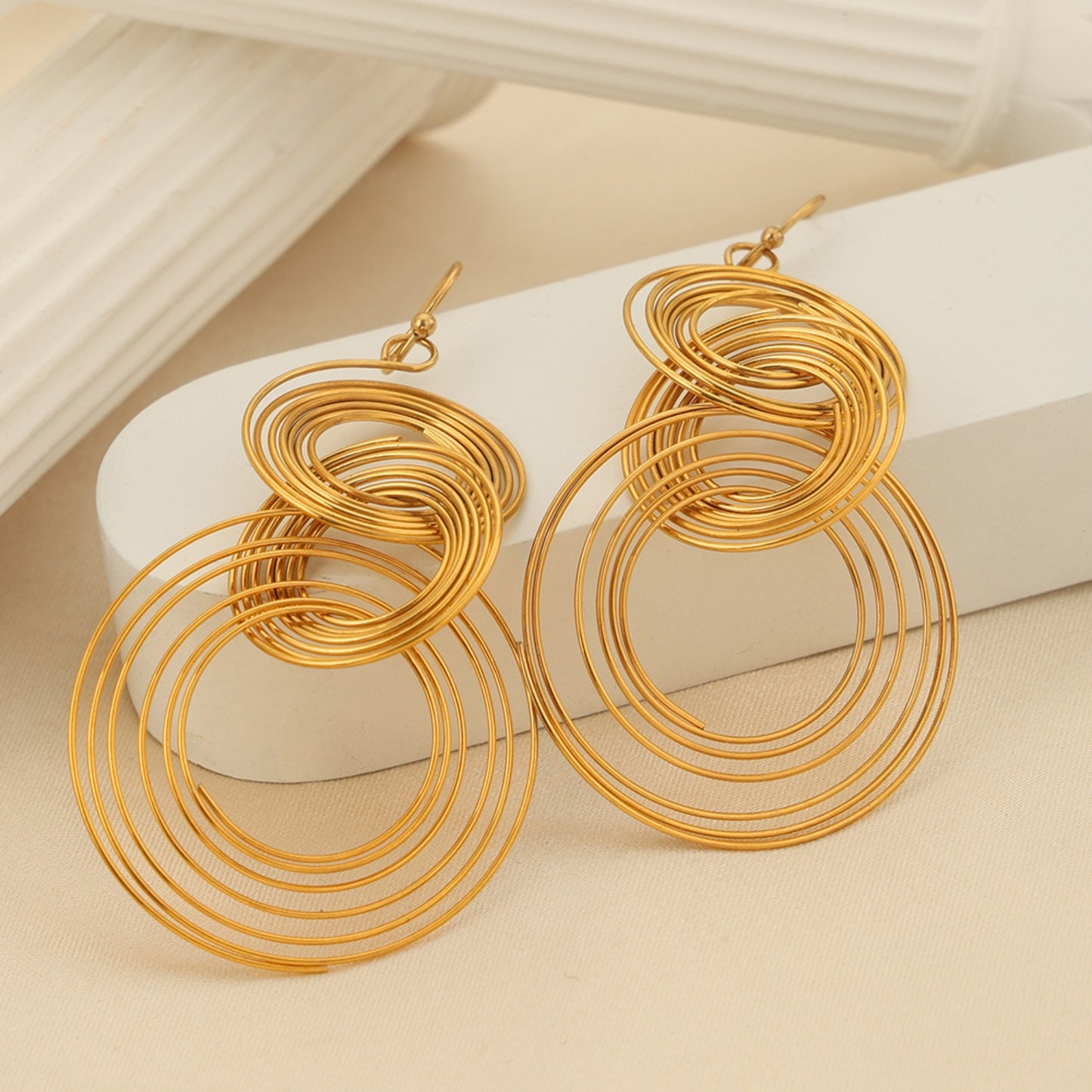 honeybee Mumford's Multi-Layered Round Shape Earrings